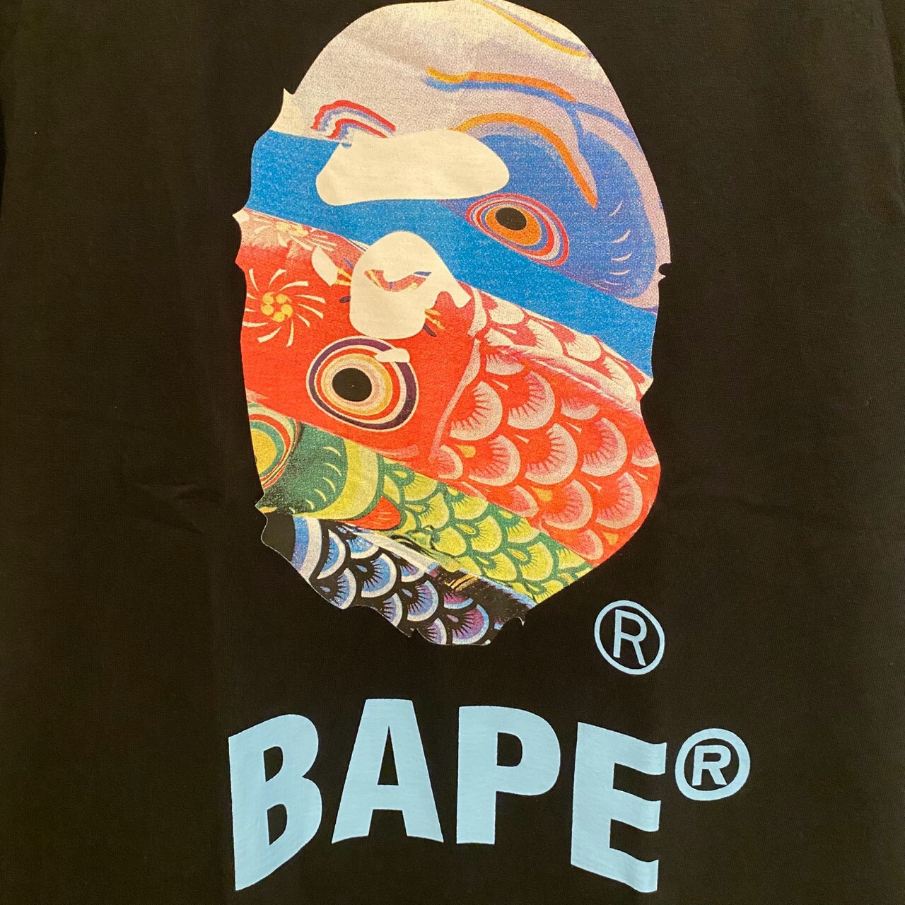 BAPE 鯉魚旗猿人頭限定短 T