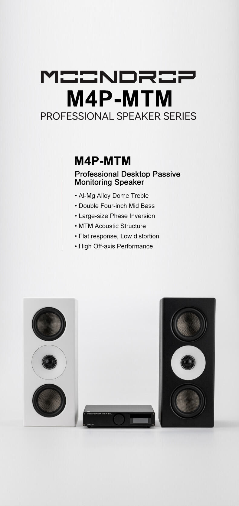 MOONDROP M4P-MTM 2-Way 4inch Desktop Passive Monitor Speaker
