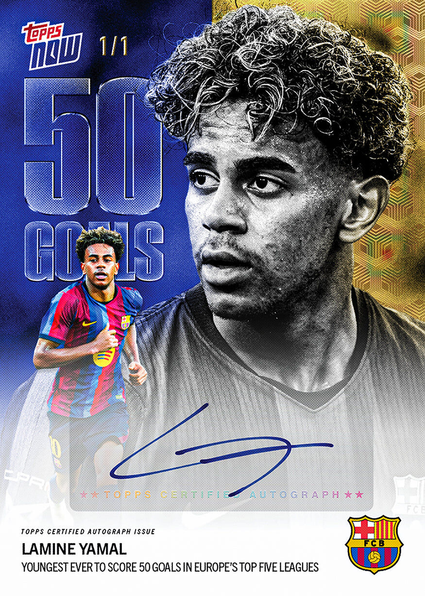 【限時接單】LAMINE YAMAL - 2026-27 FC BARCELONA 50GOALS 巴塞隆納 TOPPS NOW® - CARD 2