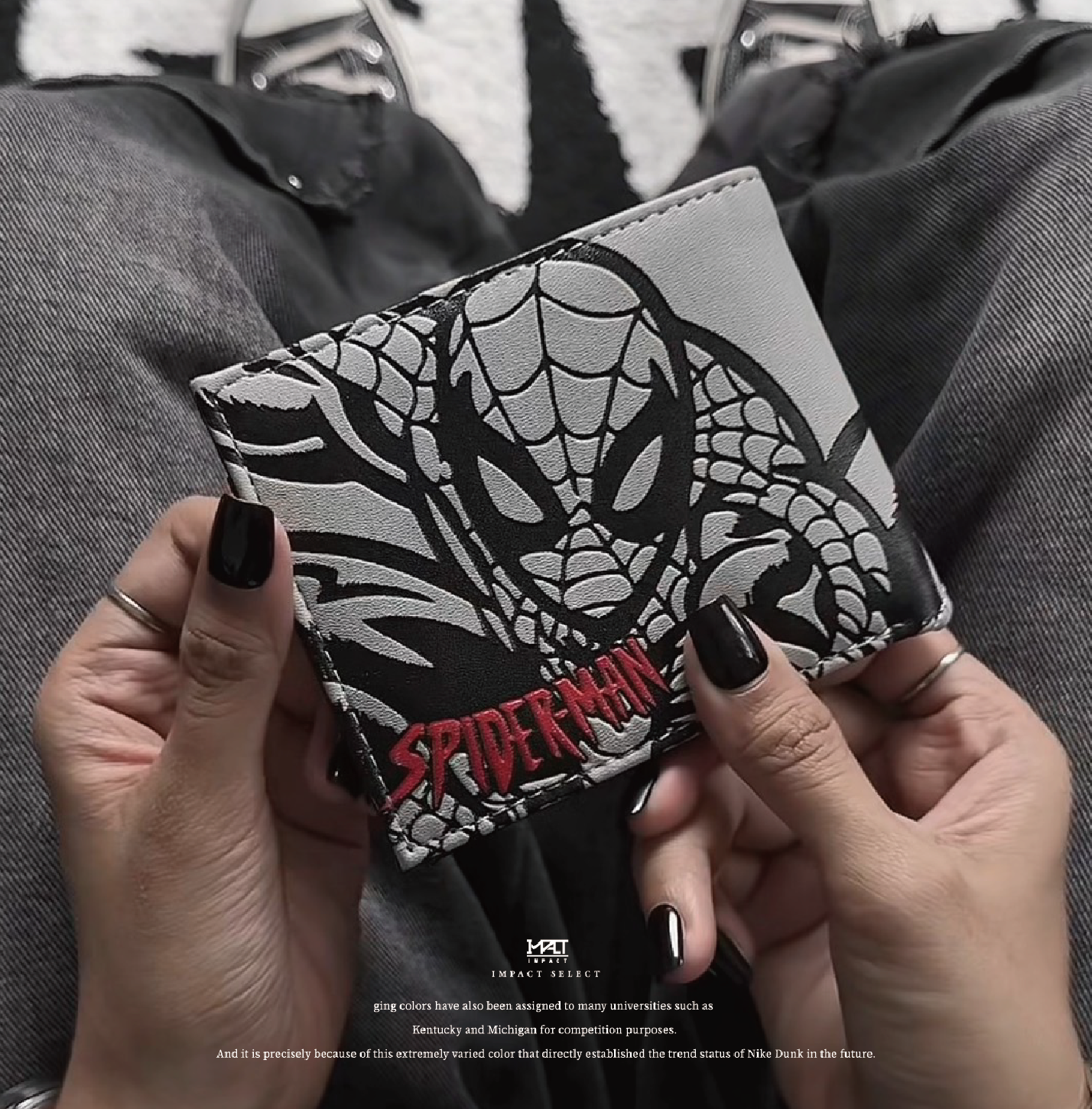 Spiderman 蜘蛛人 旋轉標誌 拼接皮夾