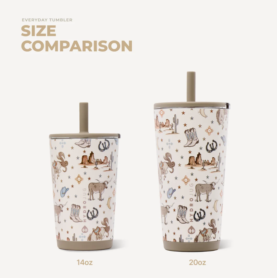 【限時】HYDROJUG 陶瓷內裡 滿版 Tumbler 吸管喝水杯 (14/20oz 兩種尺寸)