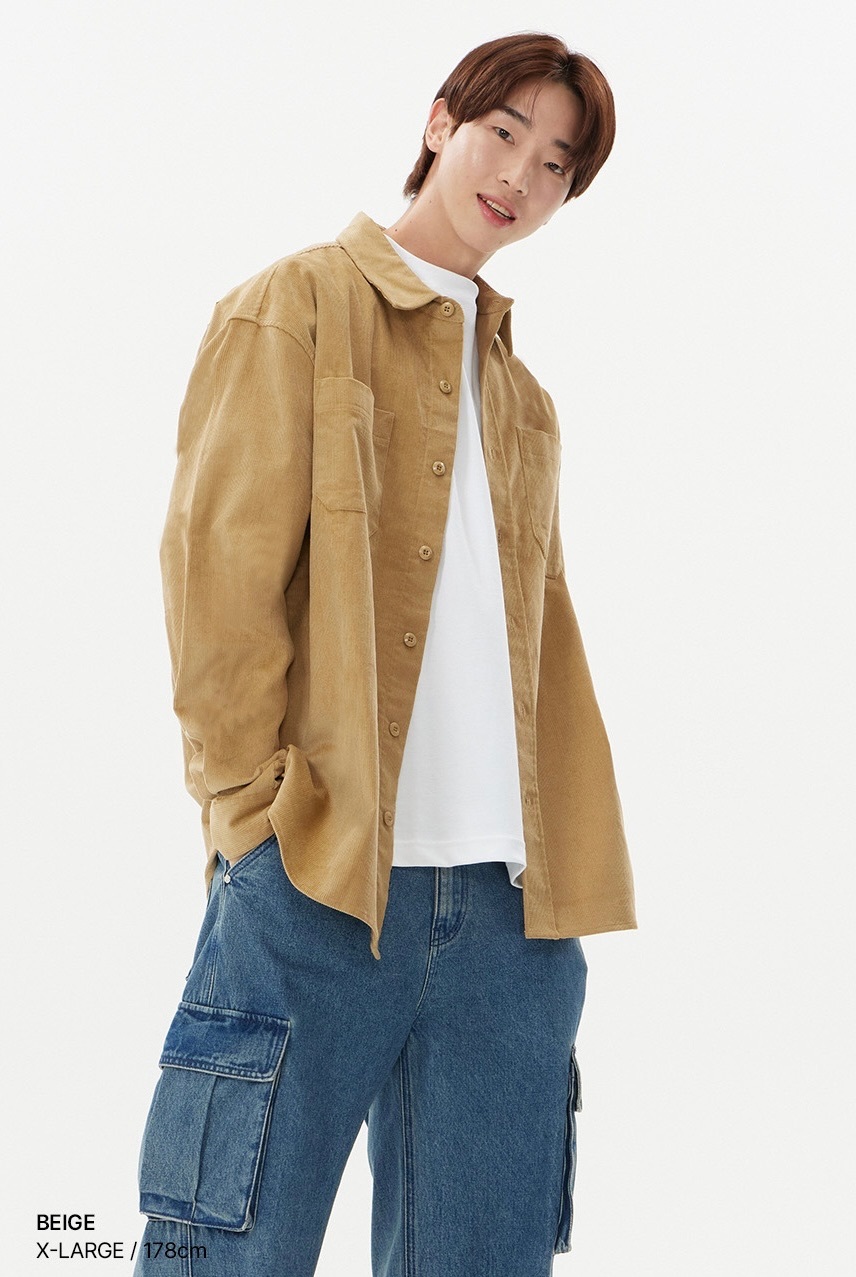 【隨時截單！限時優惠預訂】男女可穿！韓國WACKY WILLY CORDUROY LONG SLEEVE SHIRT（3色）