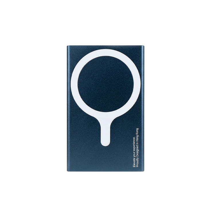ESSENTIALS | Magnetic Metal Card Protector Stand for iPhone - Titanium Blue