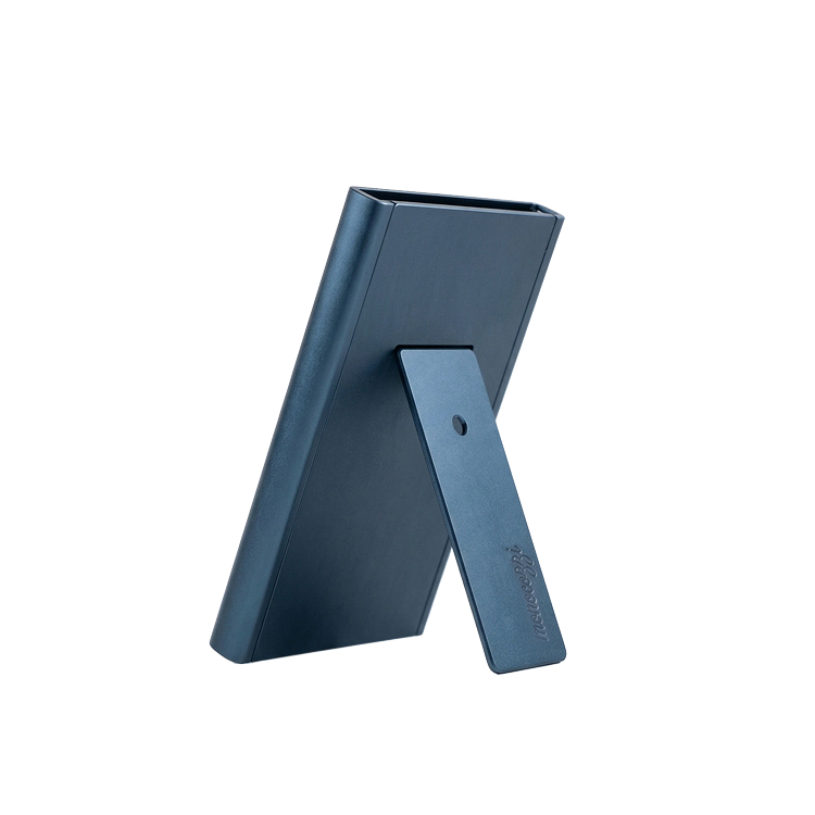 ESSENTIALS | Magnetic Metal Card Protector Stand for iPhone - Titanium Blue