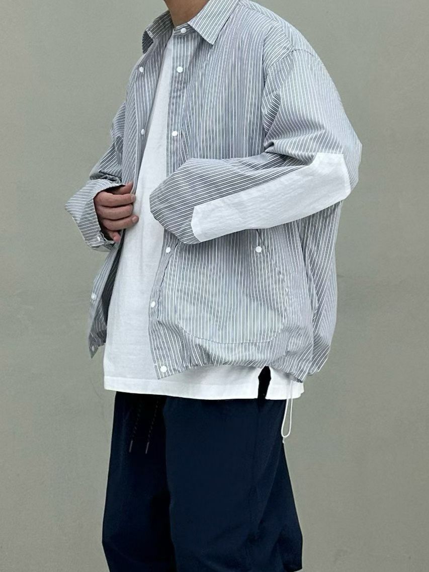 直紋長袖恤衫 PURE-220S