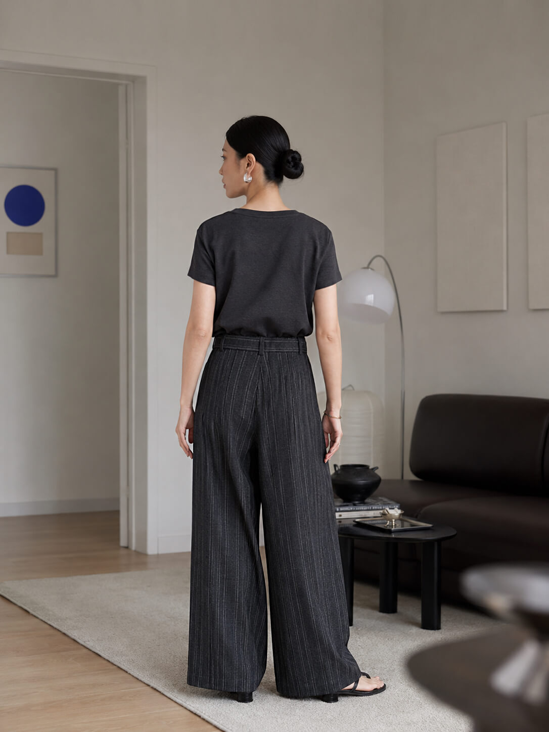 Striped Belted Wide Leg Pants_PT269L27