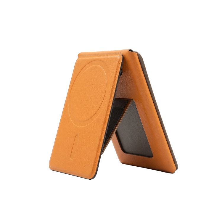 LUCID Refined | Biodegradable Material Magnetic Multi Purpose Stand Wallet for iPhone - Orange