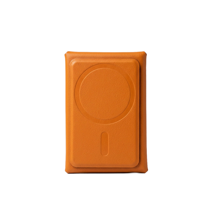 LUCID Refined | Biodegradable Material Magnetic Multi Purpose Stand Wallet for iPhone - Orange