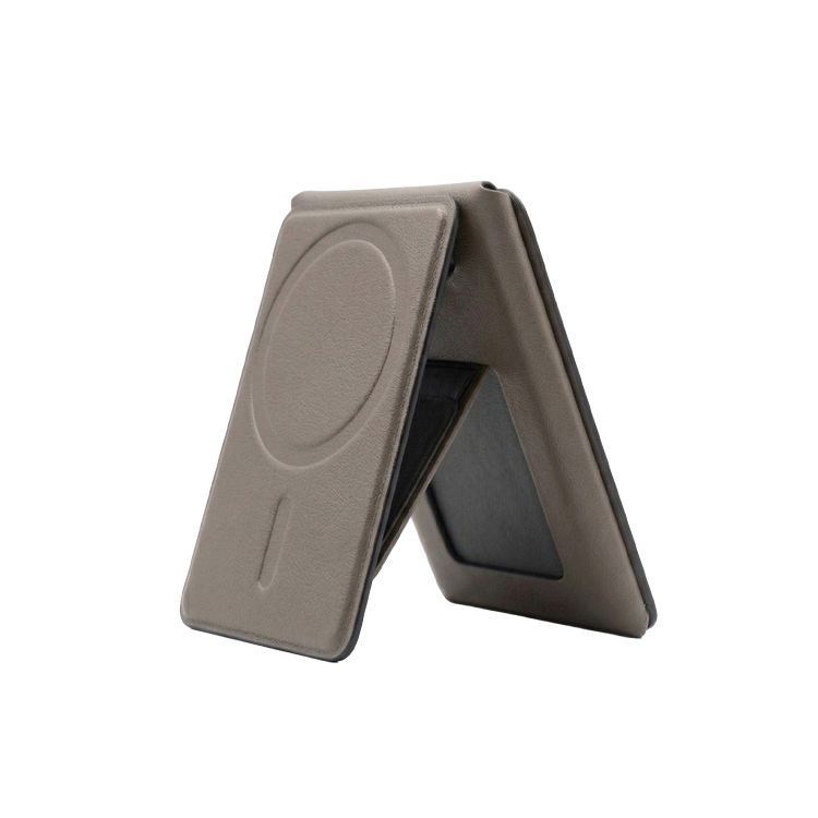 LUCID Refined | Biodegradable Material Magnetic Multi Purpose Stand Wallet for iPhone - Elephant Grey