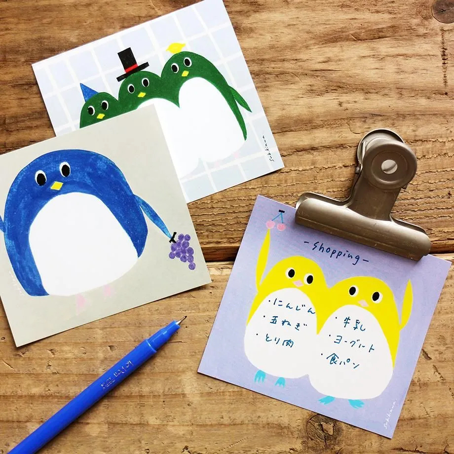 Subikiawa：PENGUIN 企鵝 120枚便條本 memo｜ 日本表現社