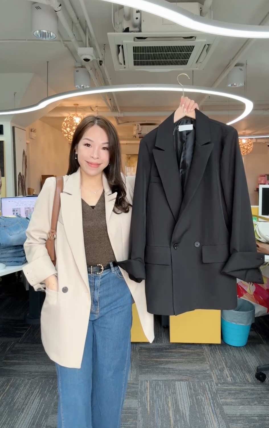 (限時優惠至10/9)韓國初秋高質中長款西裝外套-2色 #G924