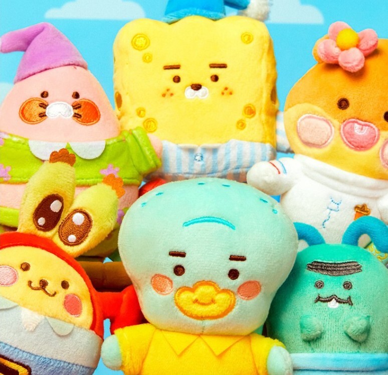 【OWN】Kakao Friends X 海綿寶寶 聯名 週邊 吊飾 玩偶 新品 小物 派大星 章魚哥 皮老闆 蟹老闆 珊迪