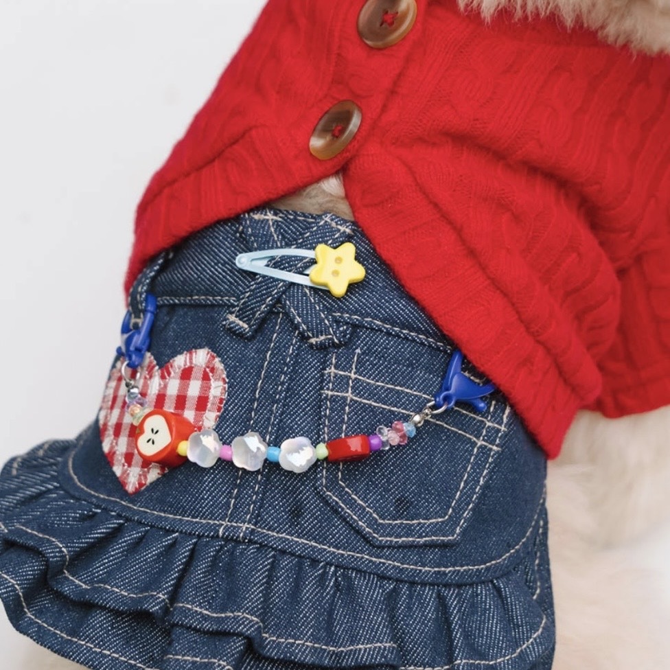 Lovesong 愛心雙層荷葉丹寧裙｜Lovesong Heart Denim Skirt  It’s