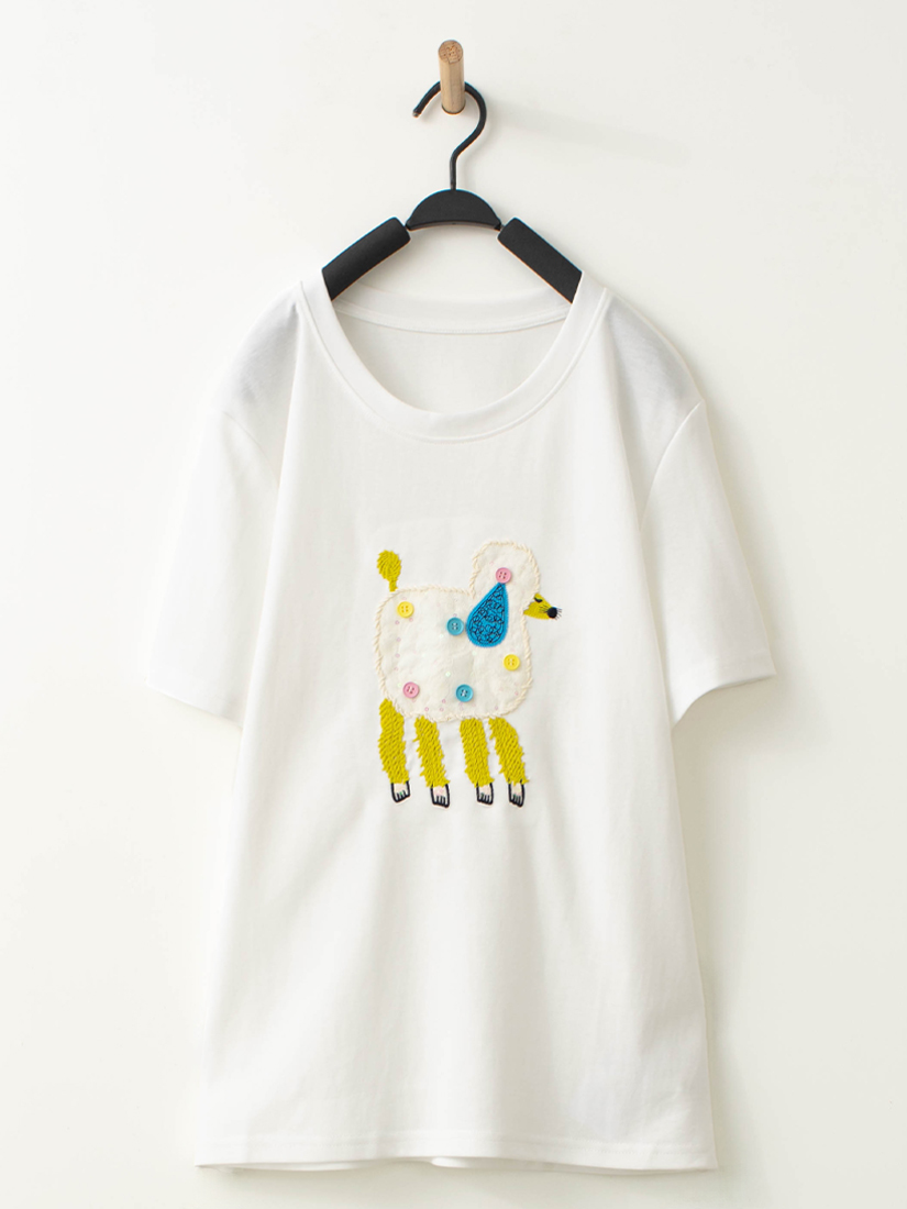療癒童趣綿羊亮片刺繡上衣
