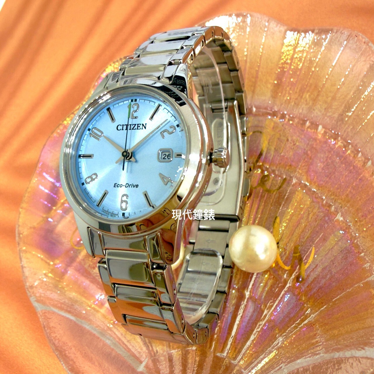 【CITIZEN 星辰】光動能時尚簡約優雅腕錶(湖水藍) FE1241-71L 29.4mm 現代鐘錶