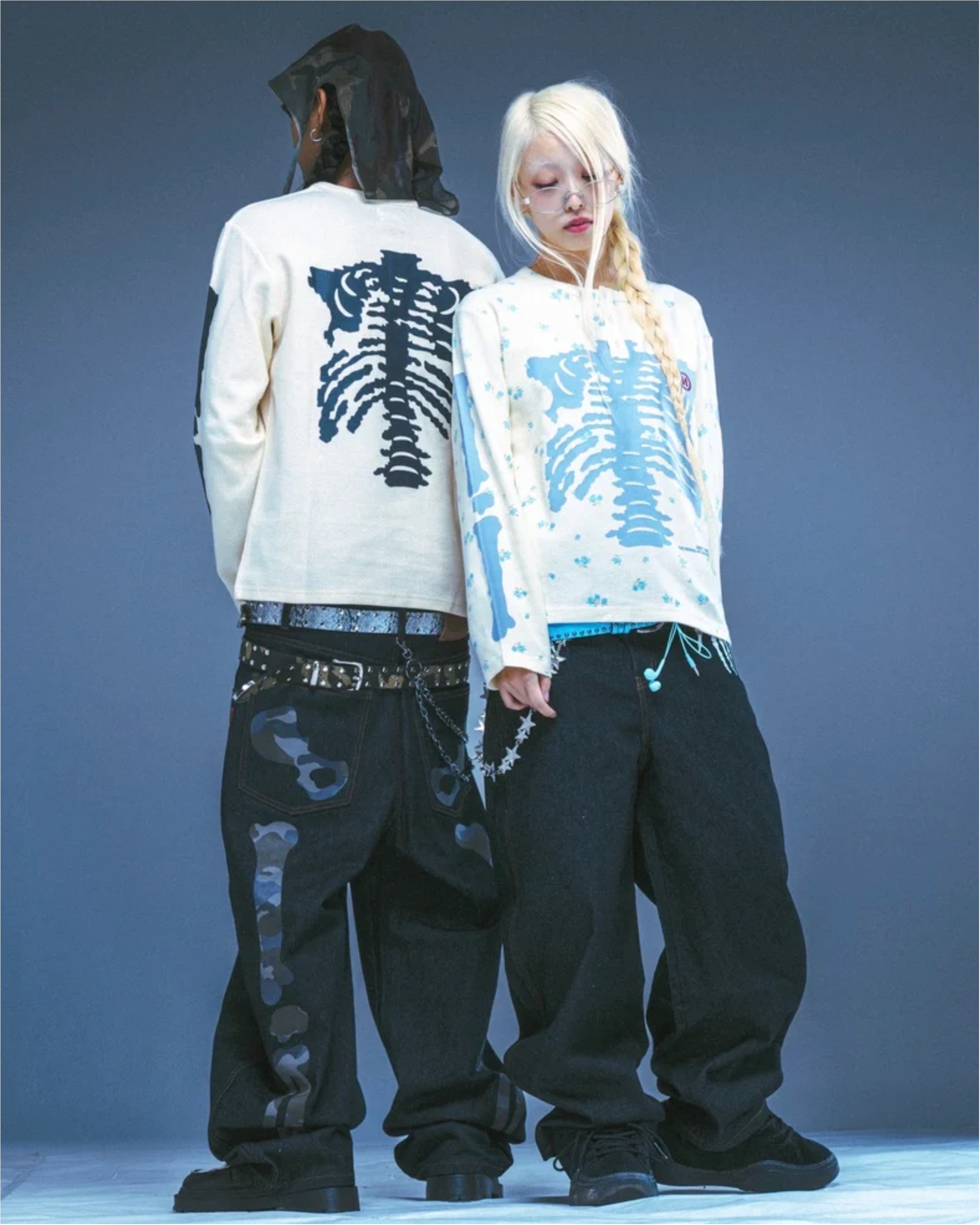 2026AW 9090 Bone Hand Denim pants 骨頭 括腿褲 牛仔褲 長褲 現貨 NN2369