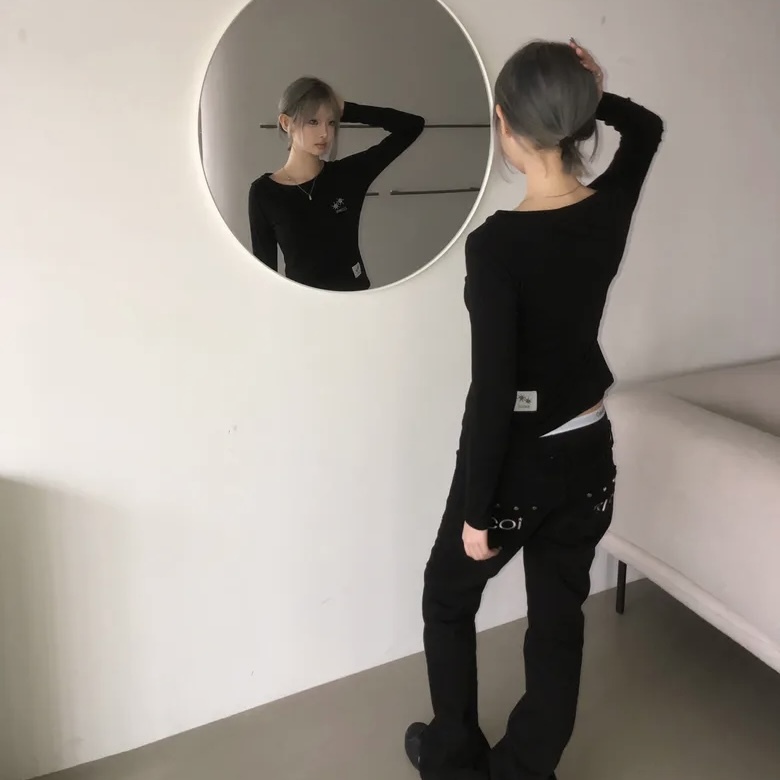 COiRIS SOREN SIDE BUTTON LONG SLEEVE 側排扣 短版 薄長袖 上衣 三色 韓國代購