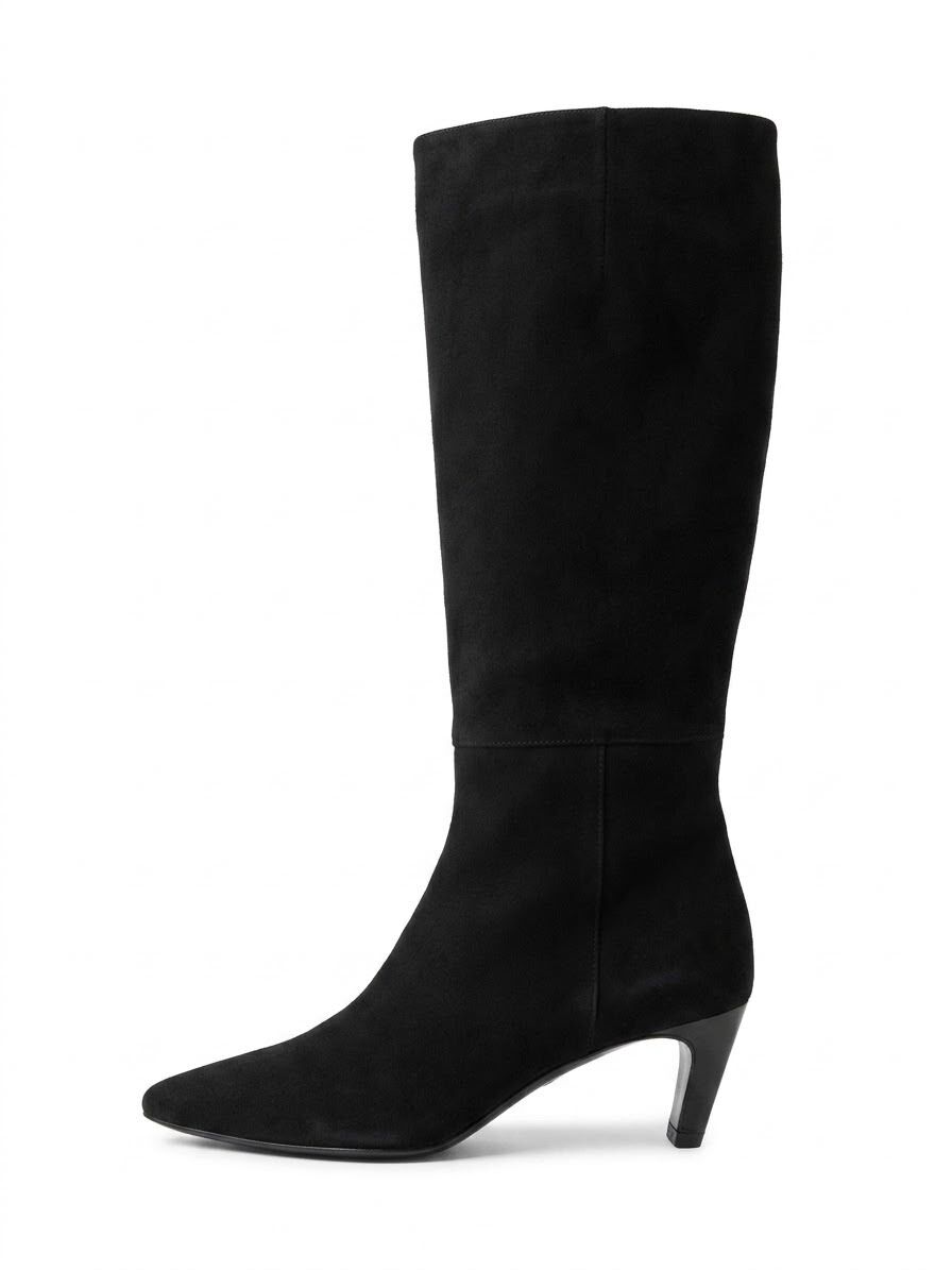 1CP0905-002 [CAMPESE] Women Boots        Camoscio Black #ED1111 (EU)