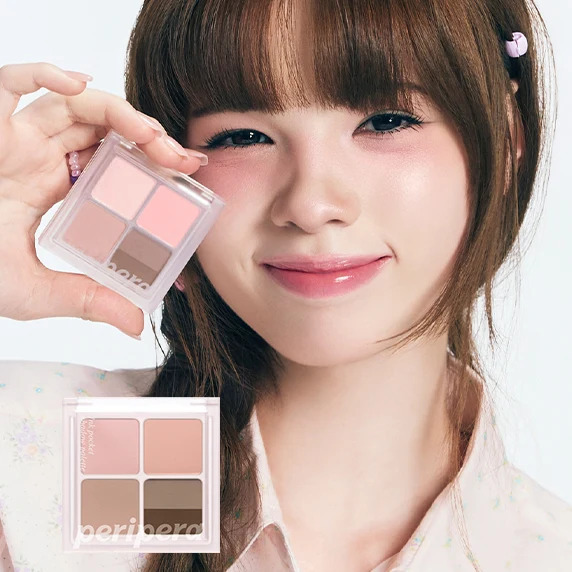 現貨丨 🍑Peripera 5色眼影盤 Ink Pocket Shadow Palette 14 甜潤蜜桃 Juicy Peach Preserve