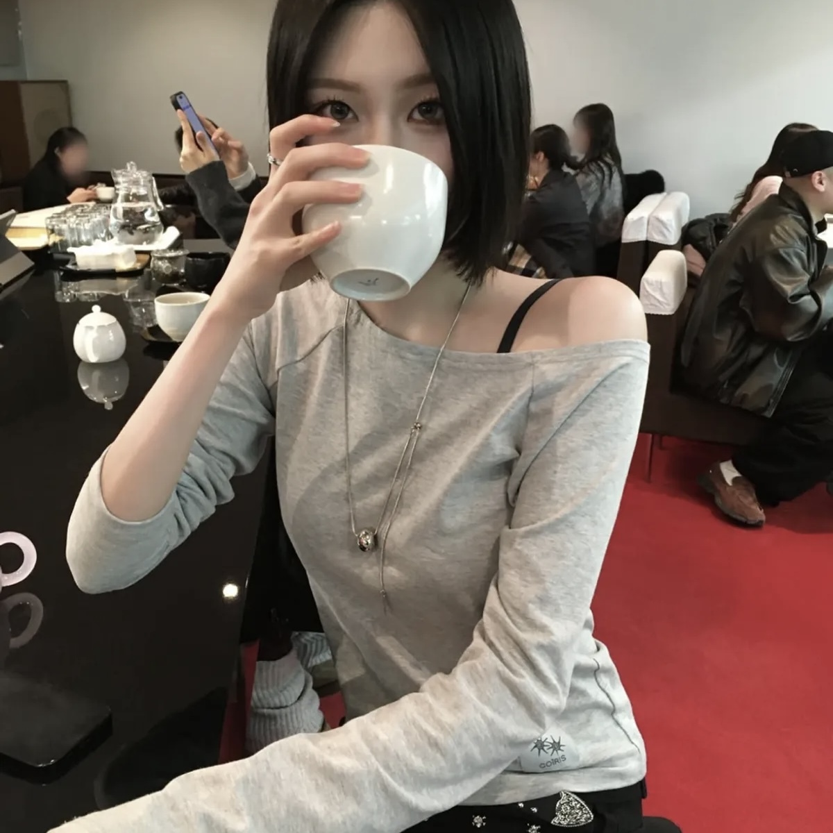 COiRIS LIV OFF SHOULDER RAGLAN LONG SLEEVE 露肩 薄長袖 上衣 三色 韓國代購