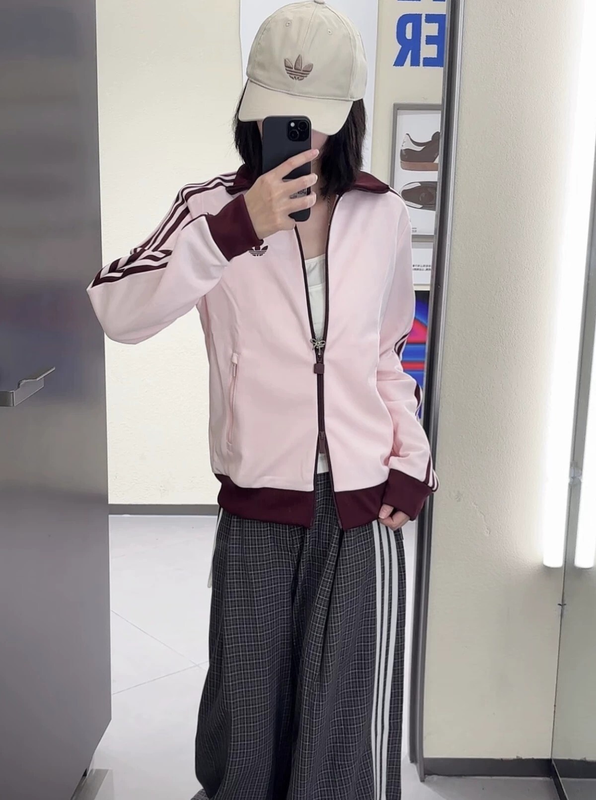 【預購】ADIDAS Originals PINK Sweatshirt 草莓紅酒 嫩粉色 酒紅邊 外套 KX4264