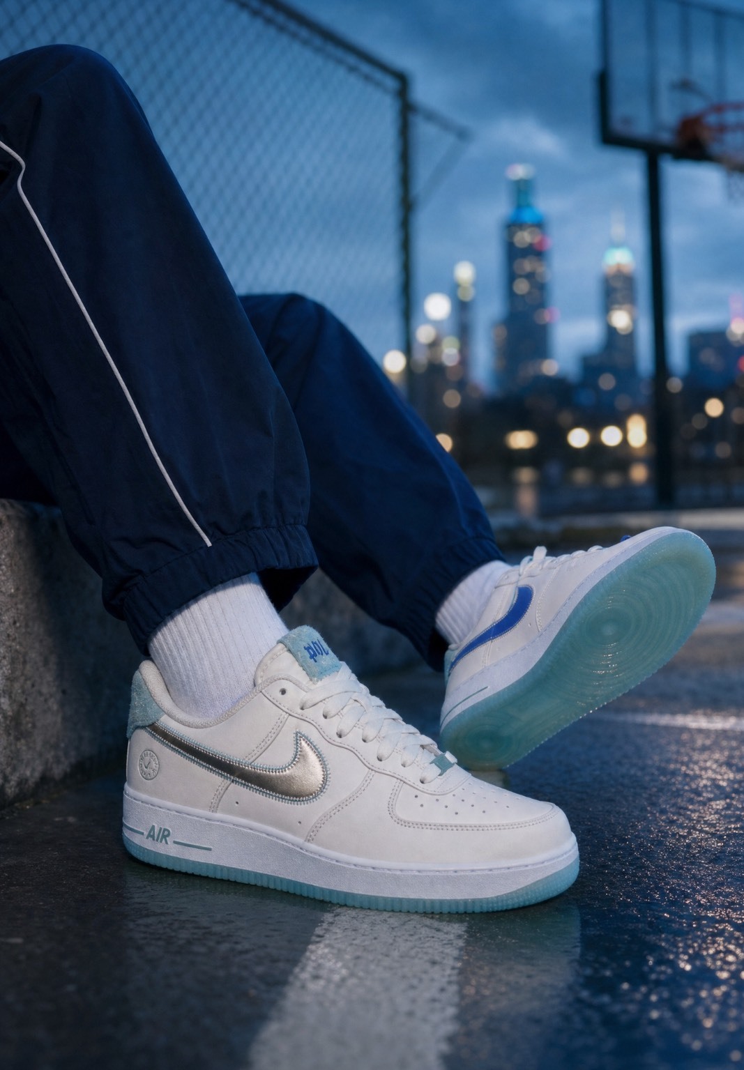 【APAIR】預購 NIKE AIR FORCE 1 '07 “Philadelphia" 米白水藍 銀勾藍勾鴛鴦 費城限定 男鞋 IV6205-104