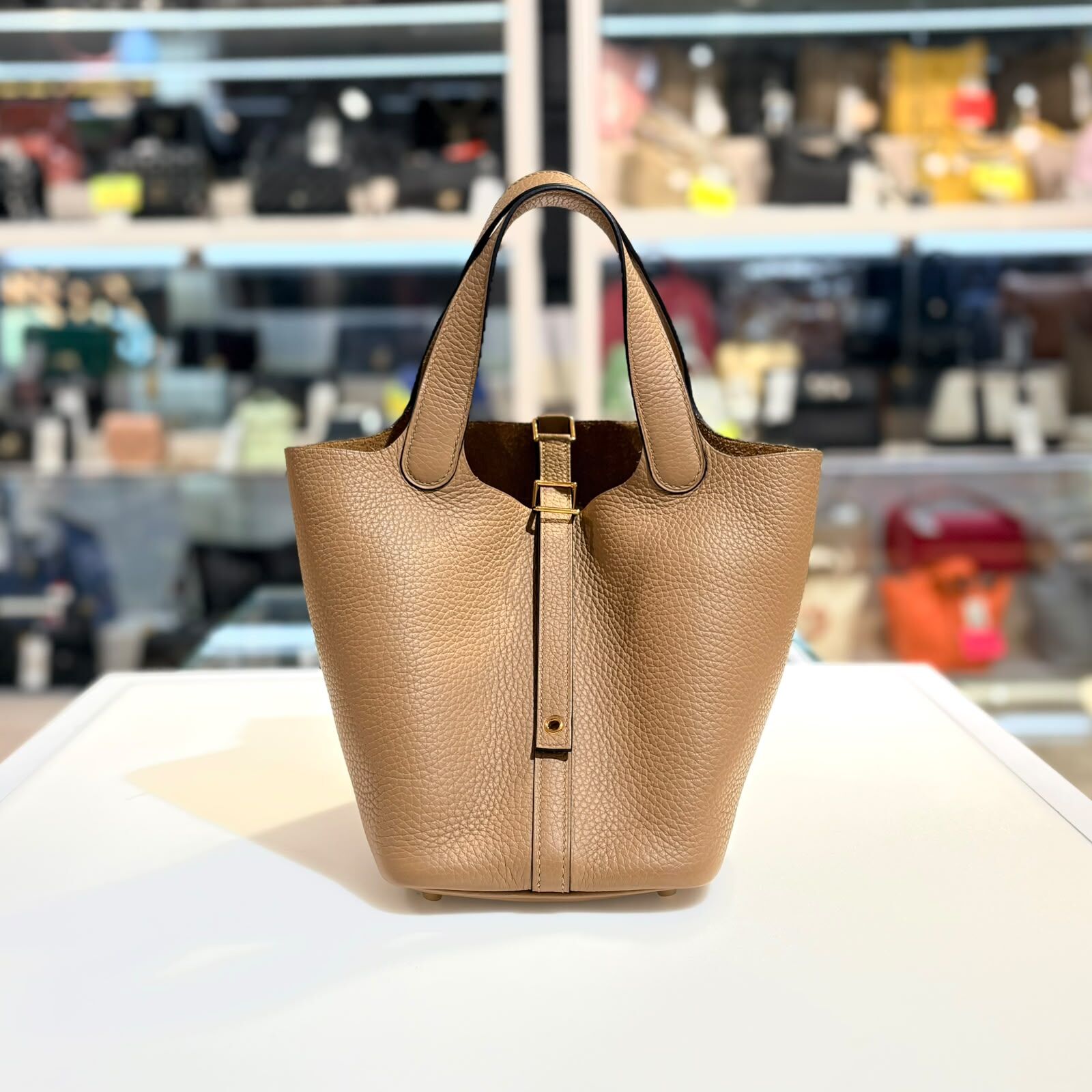 全新HERMES PICOTIN 18  OM CHAI GHW 奶茶色/金扣 TC皮 #P18 #BRAND NEW #香榭站正品
