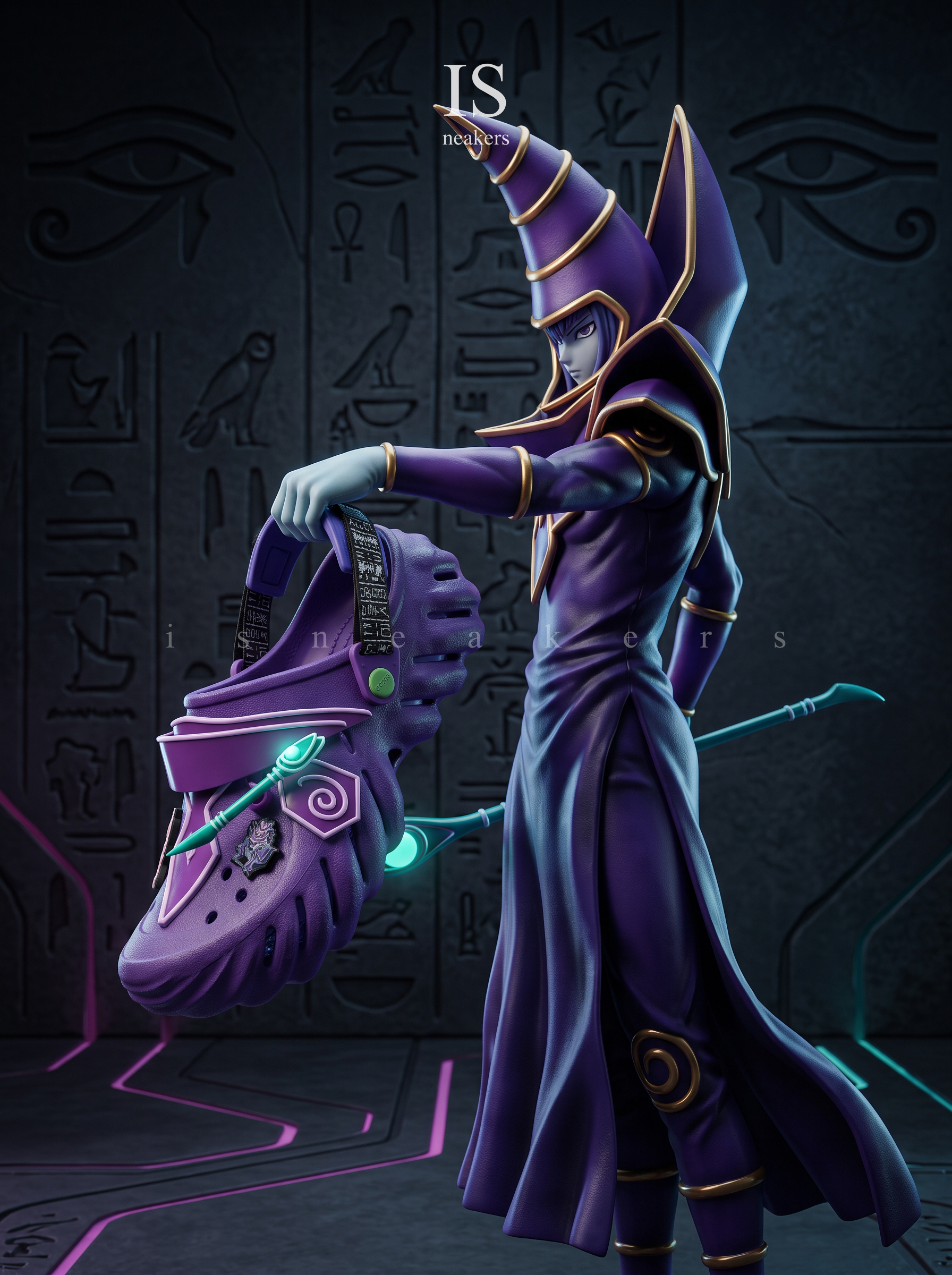iSNEAKERS｜遊戲王 x Crocs Echo Clog "Purple" 紫色 黑魔導士 213591-90H