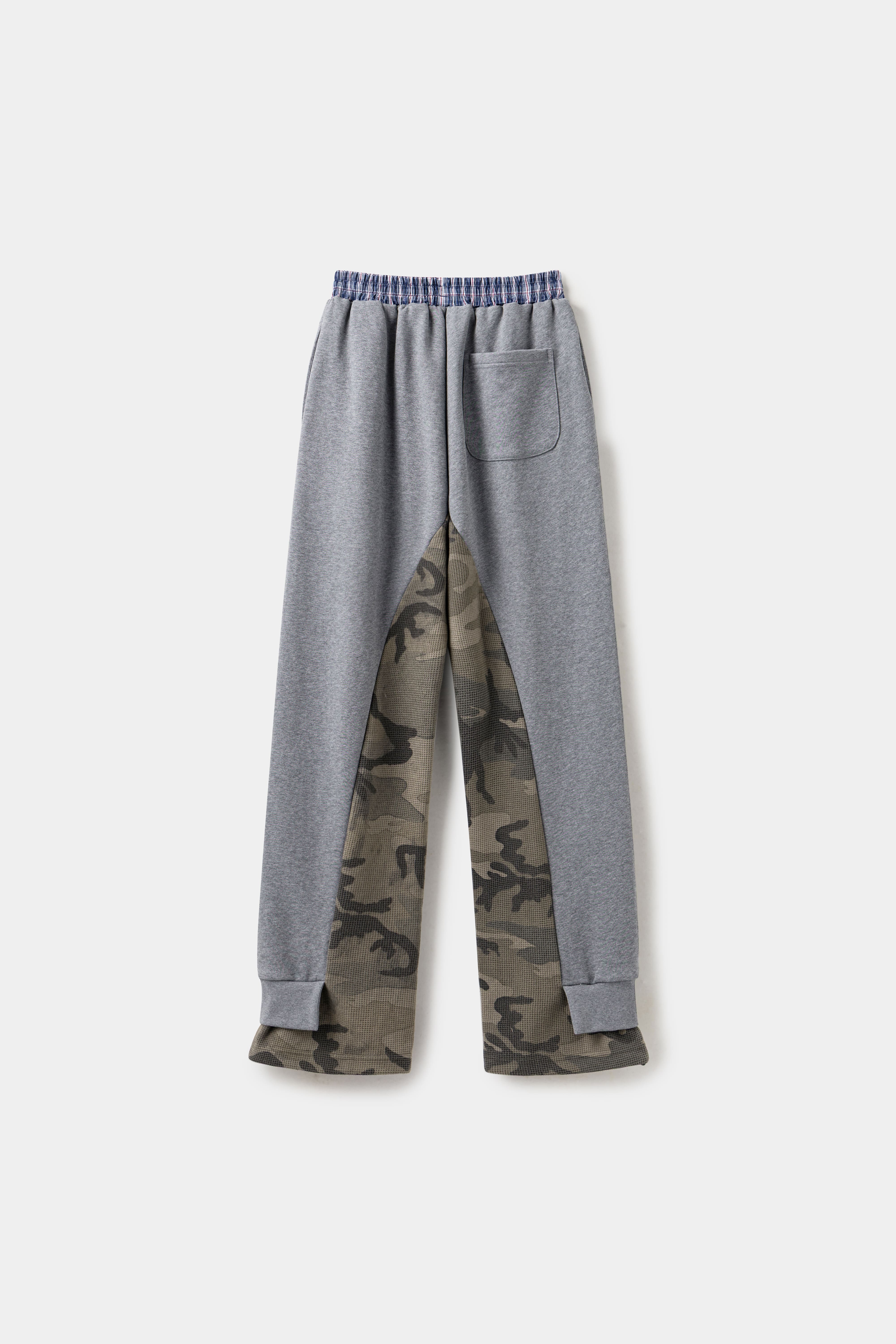 【Focus Store】現貨秒發 SSSTUFFF Waffle Layered Camo Pants "Grey" 灰色 華夫格 迷彩拼接棉褲