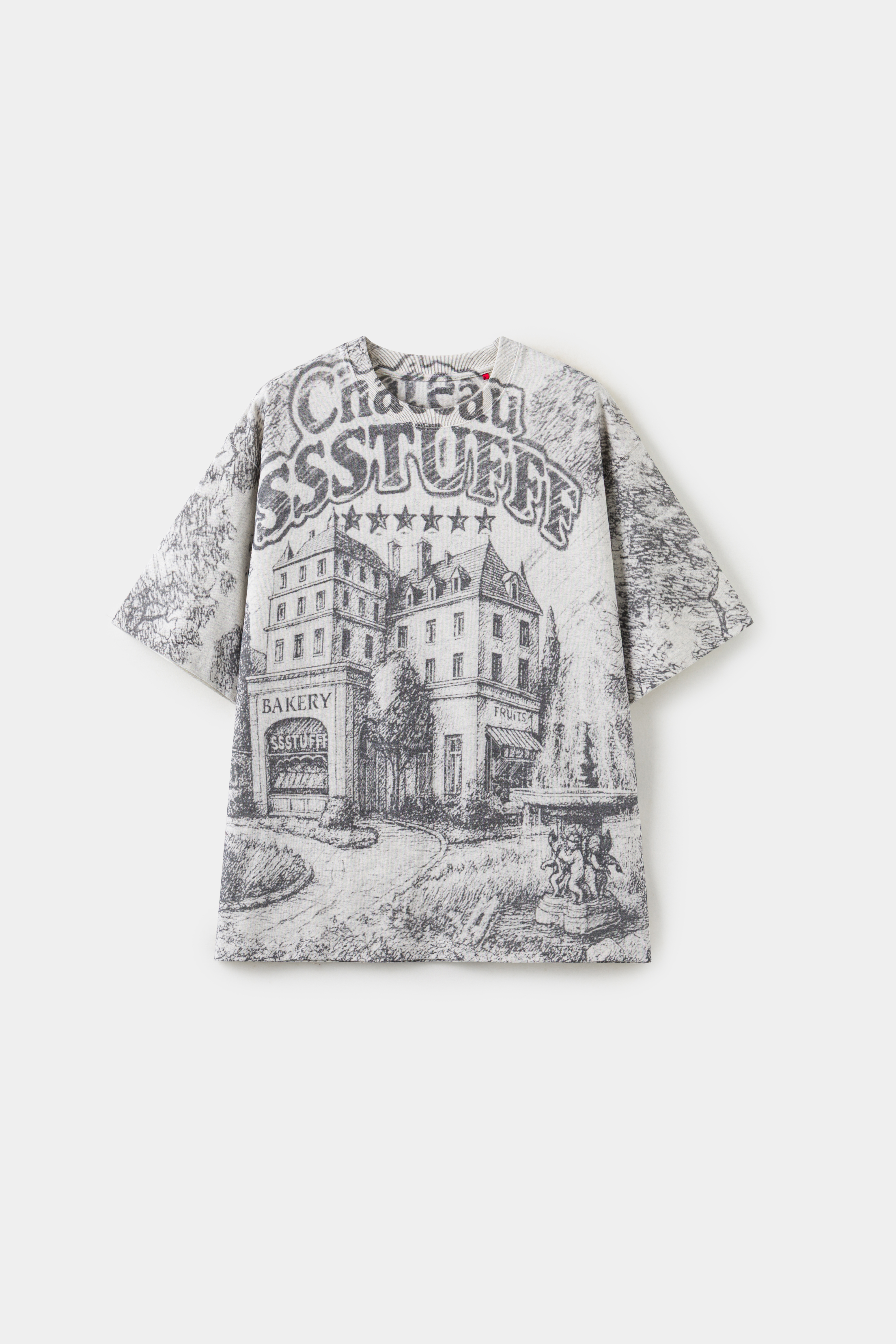 【Focus Store】現貨秒發 SSSTUFFF Full Print Postcard Tee "Grey" 灰色 印花短袖