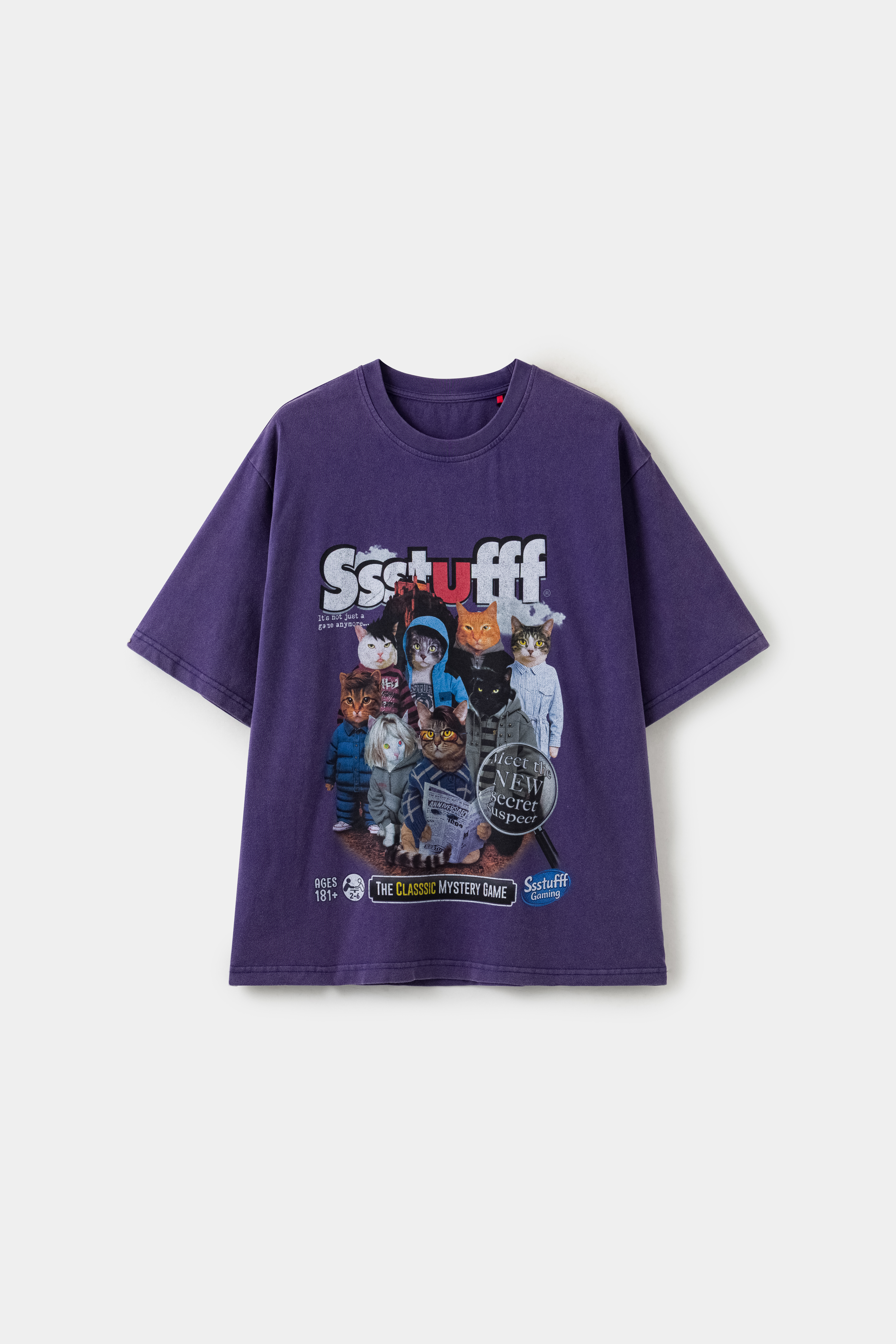 【Focus Store】現貨秒發 SSSTUFFF Mystery Cats Tee "Navy" 深藍 貓咪短袖