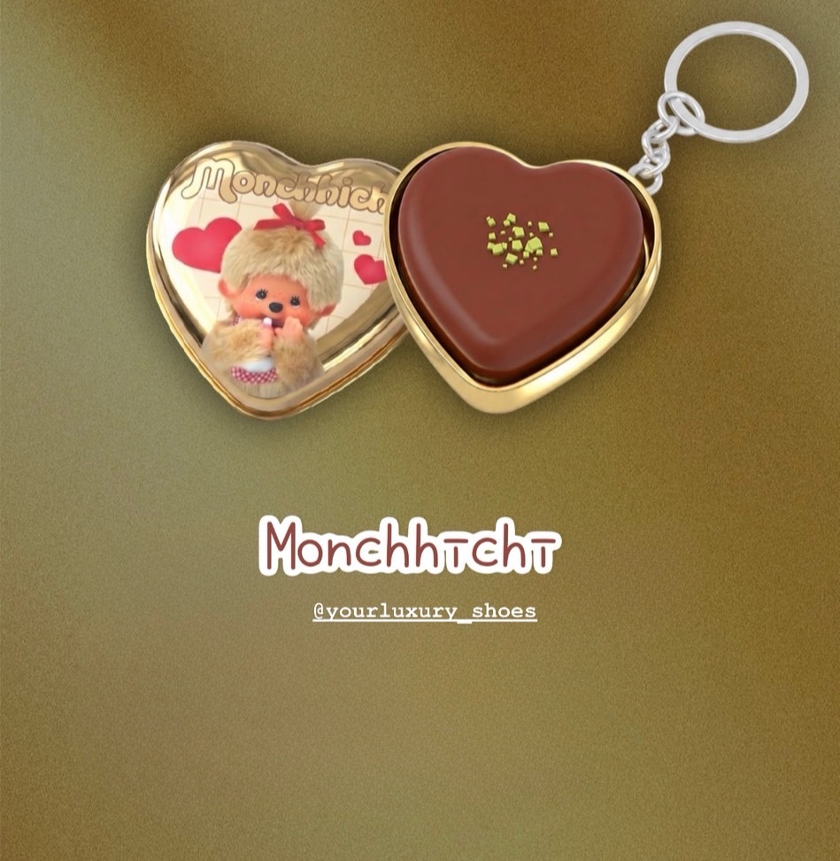 【Luxury】韓國限定 蒙奇奇 第二彈 monchhichi 愛心造型 杜拜巧克力鑰匙圈 盲盒 12款 隱藏版 愛心鐵盒 吊飾 小盒子