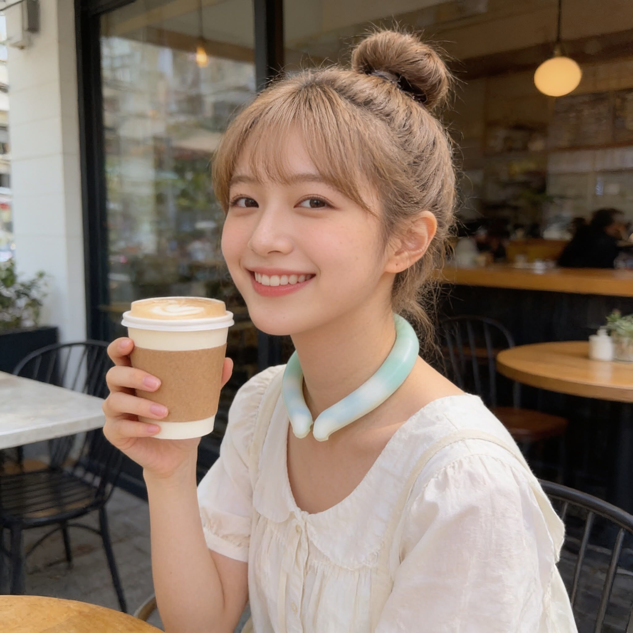 23082 炎夏急急降溫 冰感頸圈 女士用 綠色 M Size
