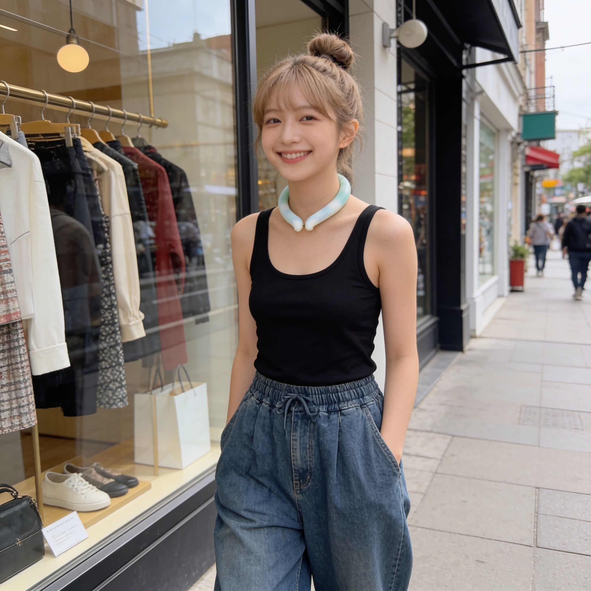 23082 炎夏急急降溫 冰感頸圈 女士用 綠色 M Size