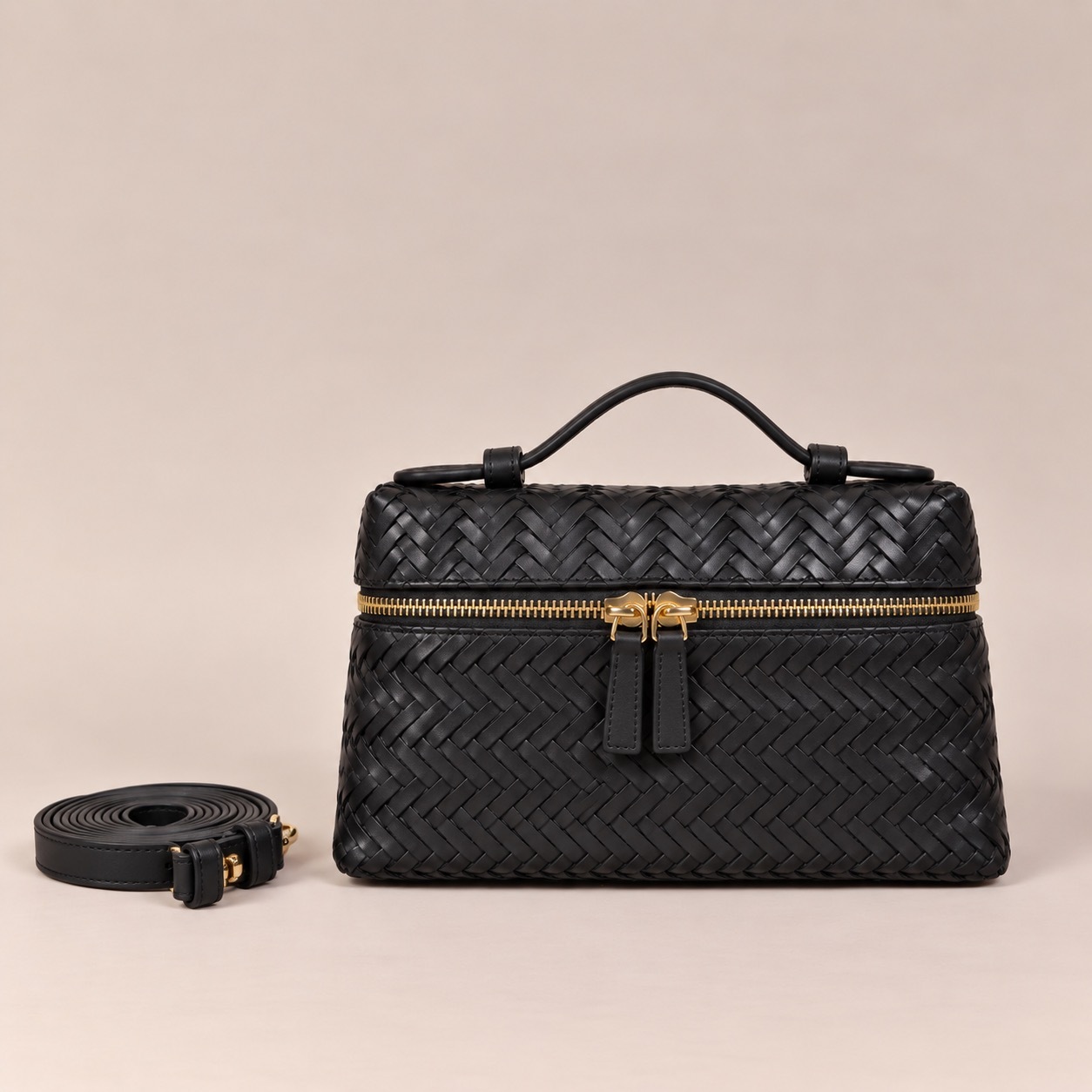 1CA0906-093 [CALONGE] Buff Toledo Top Handle Bag Black #CA-1639 (EU)