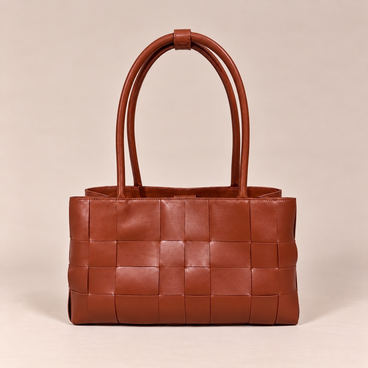 1CA0906-097 [CALONGE] 4/7cm Dama Cow Vacata Top Handle Bag Nutmeg #CA-1767 (EU)