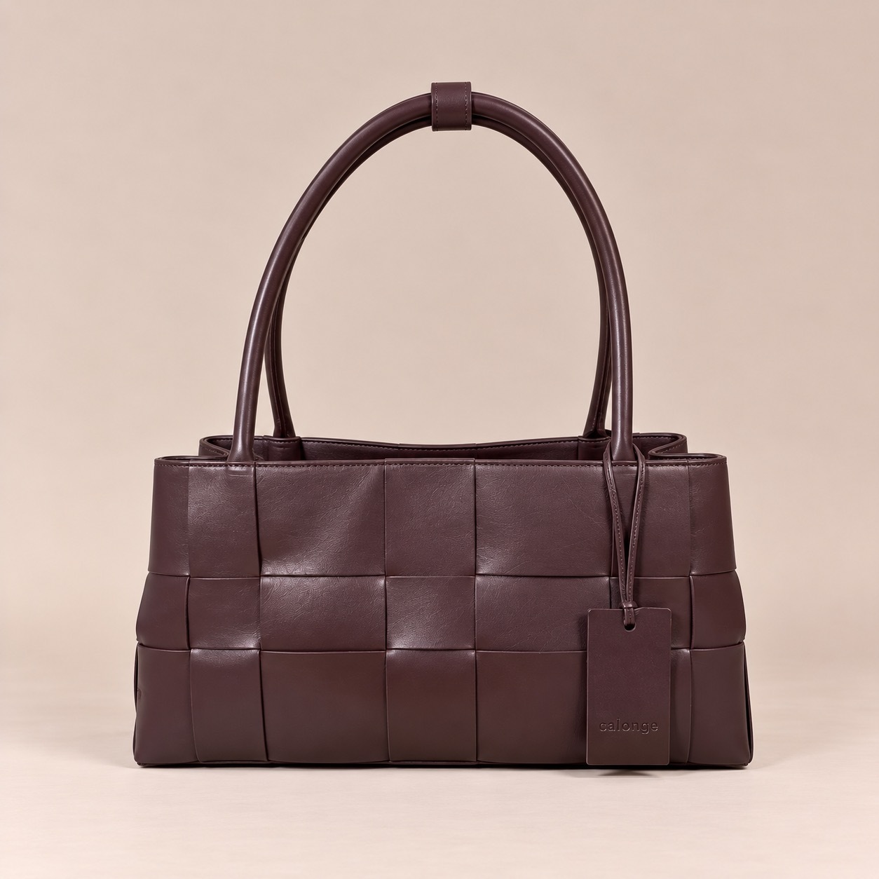 1CA0906-098 [CALONGE] 4/7cm Dama Cow Vacata Top Handle Bag Umber #CA-1766 (EU)