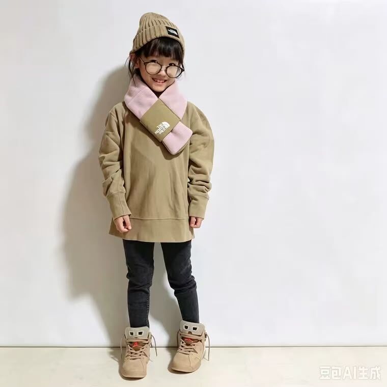 廠單 TNF搖粒絨親子頸巾