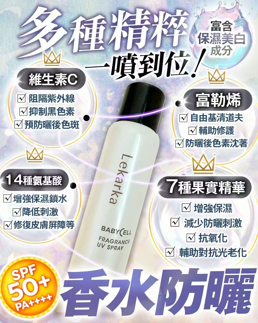 🌸 日本神仙防曬噴霧｜防曬＋香水＋養膚三合一💖-M