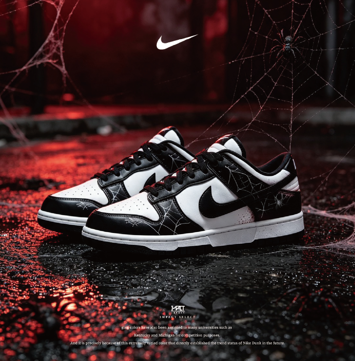 【訂製款 】NIKE DUNK 蜘蛛人 黑影蛛網