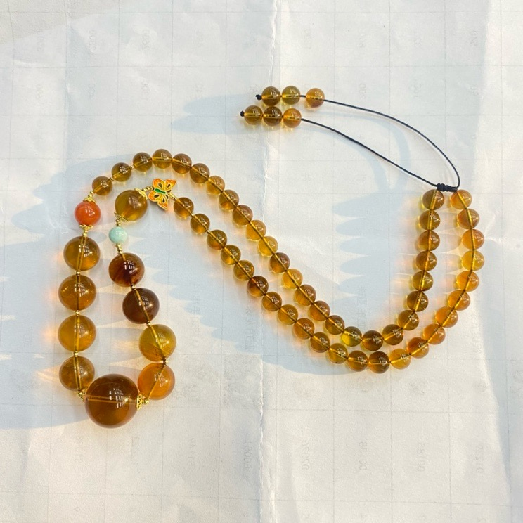 0911XY39-XYDAY-AMBER-血蜜塔鏈 (B39)