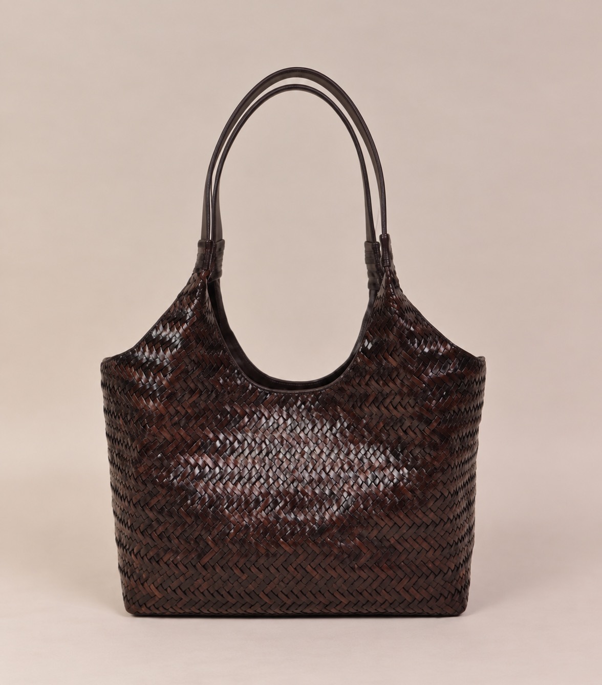 1CA0906-035 [CALONGE] Buff Toledo Top Handle Bag Umber #CA-1753 (EU)