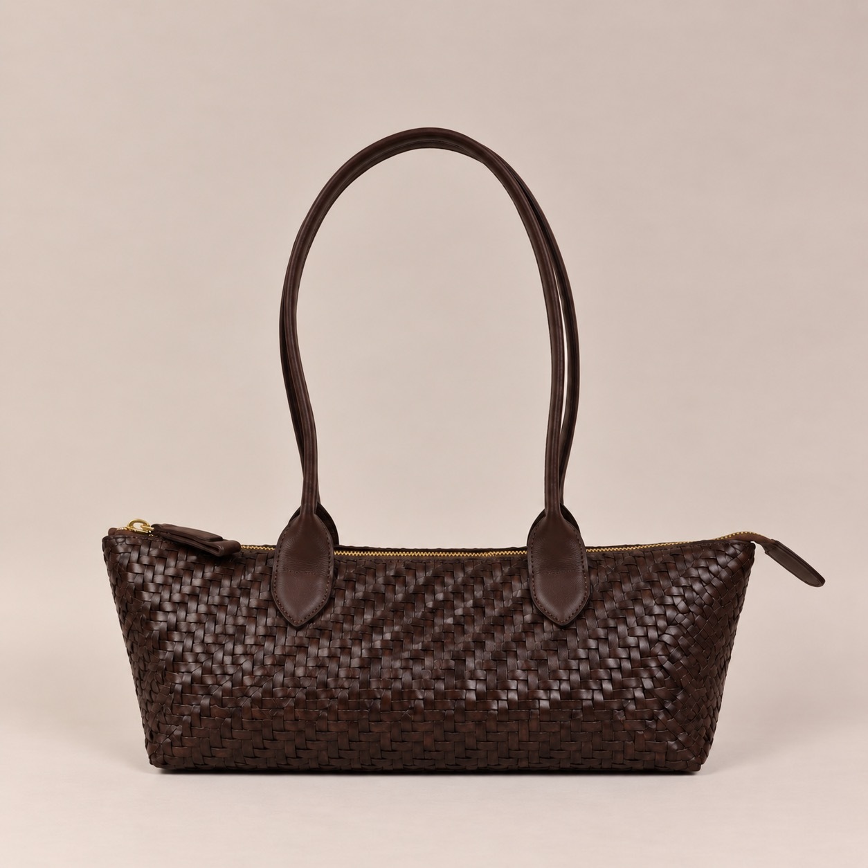 1CA0906-044 [CALONGE] Buff Toledo Top Handle Bag Umber #CA-1760 (EU)
