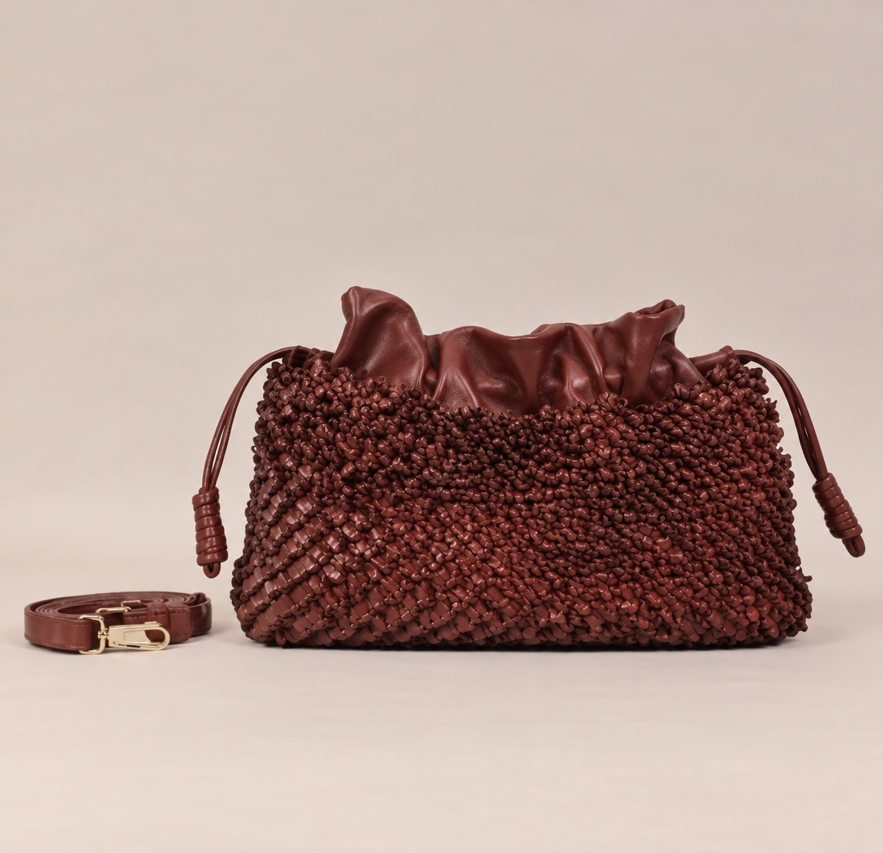 1CA0906-067 [CALONGE] Sheep Top Handle Bag Nutmeg #CA-1726 (EU)