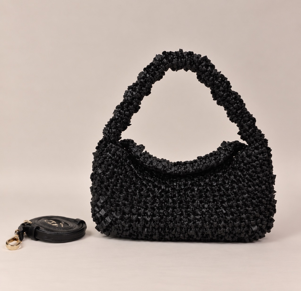 1CA0906-064 [CALONGE] Sheep Top Handle Bag Black #CA-1693 (EU)