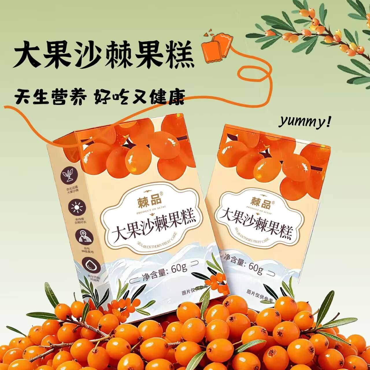 0915XY04-XYDAY-KY-沙棘果糕 60g/盒*6 (E4)