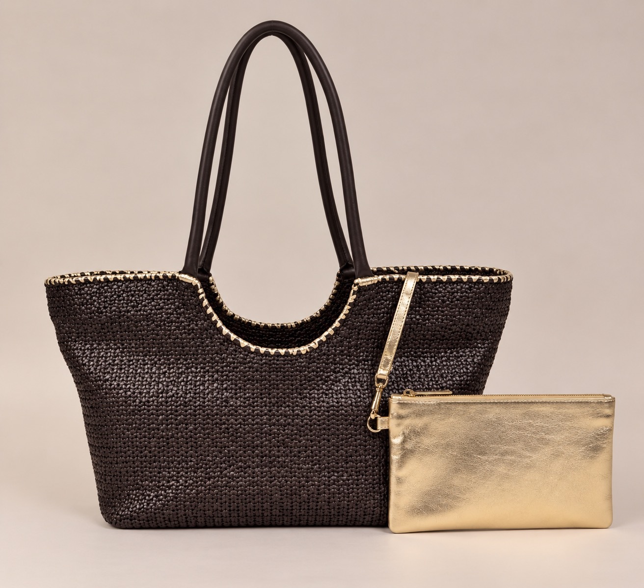 1CA0906-079 [CALONGE] Sheep Top Handle Bag Umber/Gold #CA-1784 (EU)