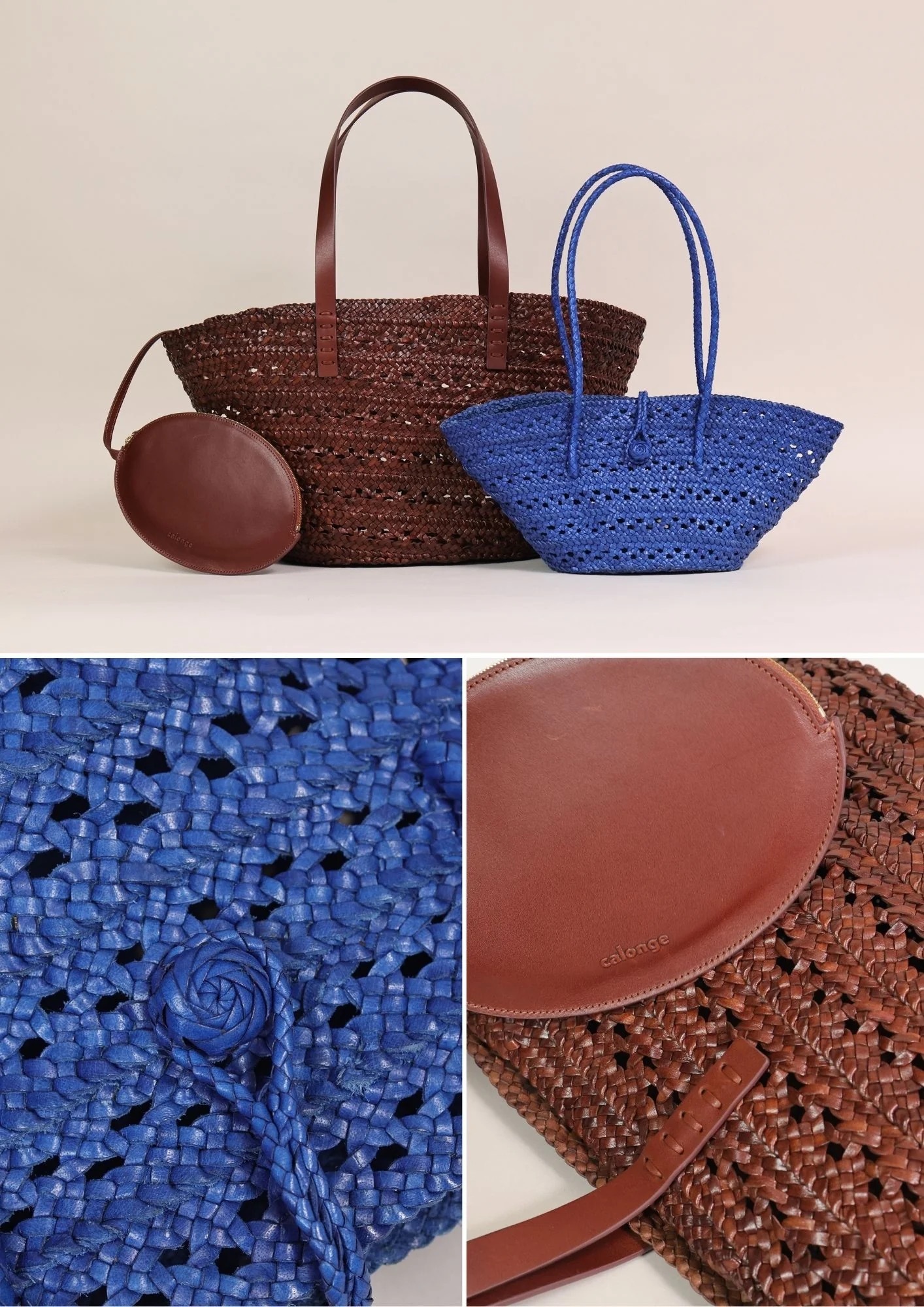 1CA0906-026 [CALONGE] Buff Toledo Top Handle Bag Blue #CA-1775 (EU)