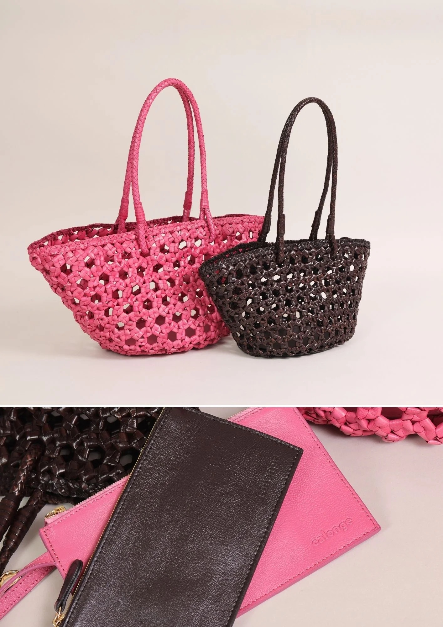 1CA0906-027 [CALONGE] Buff Toledo Top Handle Bag Umber #CA-1775 (EU)