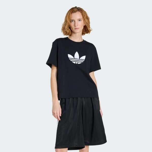 Adidas 愛迪達 Trefoil Boxy T KD2918 女 T恤 運動上衣 休閒短袖 純棉 黑